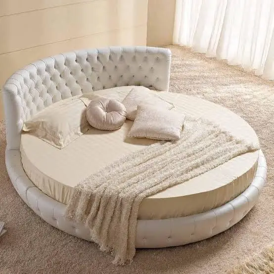 Round Tufted Bed – Elegant Luxury for Your Bedroom